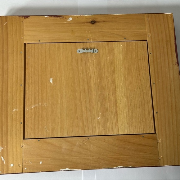 Virginia Young Folk Art Winter Scene Framed Painting on Wood - Picture 9 of 9